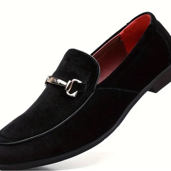 Men's Solid Penny Loafers, Breathable Lightweight Anti-skid Slip On Shoes - Picture 2 of 6